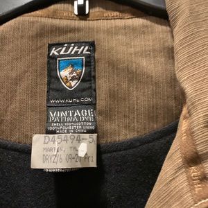 Vintage patina dye jacket KUHL large fully lined pockets inside and out like new